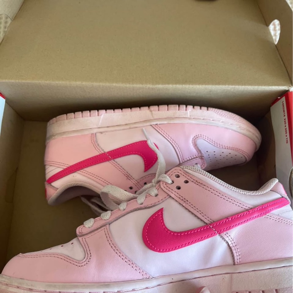 Nike Kids Light Pink and Hot Pink Sneakers